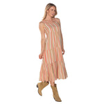 Load image into Gallery viewer, Melon Multicolored Tiered Sun Dress