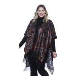 Load image into Gallery viewer, Rose Burnout Kimono Wrap