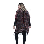 Load image into Gallery viewer, Rose Burnout Kimono Wrap