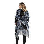 Load image into Gallery viewer, Navy Palm Viscose Kimono