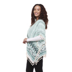 Load image into Gallery viewer, Turquoise Tassel Viscose Kimono