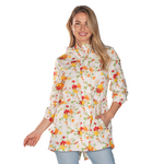 Load image into Gallery viewer, Red Floral Hooded Drawstring Raincoat