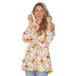 Load image into Gallery viewer, Red Floral Hooded Drawstring Raincoat