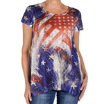 Load image into Gallery viewer, Women's Made in USA Americana Rhinestones T-Shirt