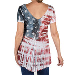 Load image into Gallery viewer, Women's Made in USA Tie-Dye and Rhinestones T-Shirt