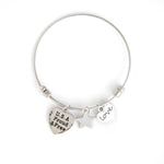 Load image into Gallery viewer, American Flag Stars and Stripes Charm Bangle Bracelet