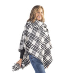Load image into Gallery viewer, Elisa Winter White Cozy Coat Fleece Poncho and Gloves Set