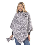 Load image into Gallery viewer, Elisa Snow Leopard Coat Fleece Poncho and Gloves Set