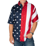 Load image into Gallery viewer, Men's Stars and Stripes 100% Cotton Button Down Shirt