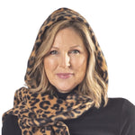 Load image into Gallery viewer, Stella Fleece Hooded Wraparound Print Scarf
