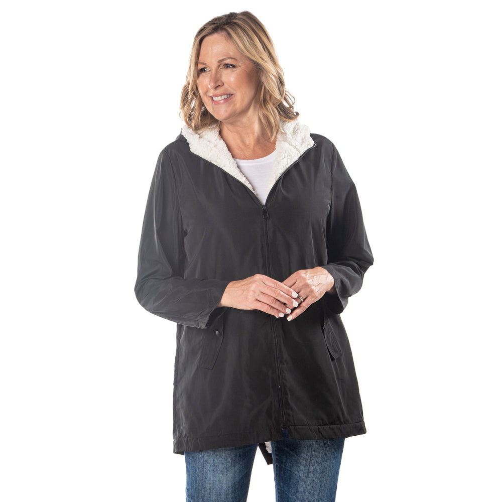 Sherpa Lined Rain Jacket – Linda Anderson