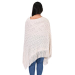 Load image into Gallery viewer, Ivory Knit Fringe Poncho
