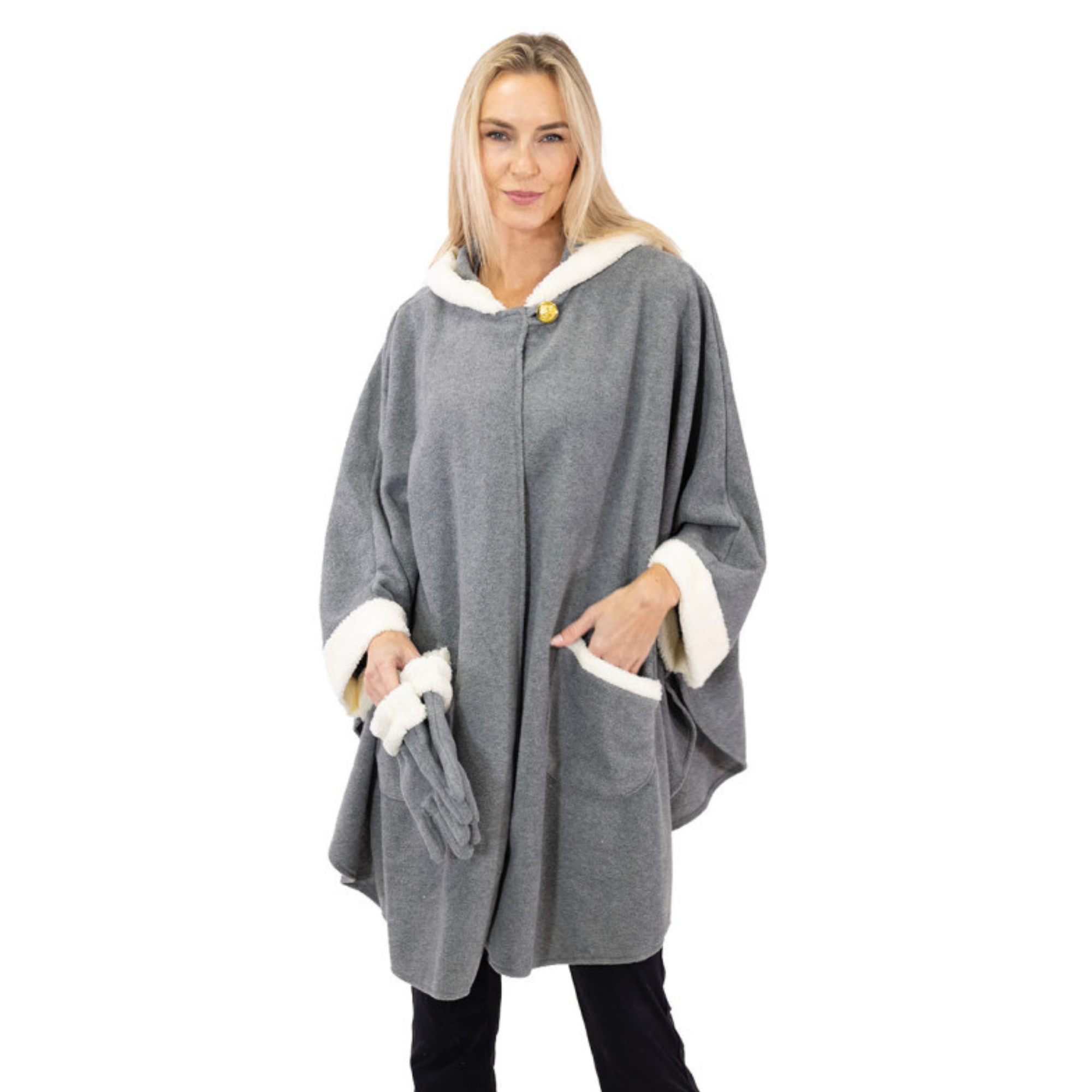 Daisy Sherpa Trimmed Cozy Coat and Glove Set – Linda Anderson Daisy Sherpa Trimmed Cozy Coat and Glove Set – Linda Anderson