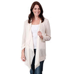 Load image into Gallery viewer, Le Moda Ladies Long Sleeve Cardigan (HH) at Linda Anderson. color_white
