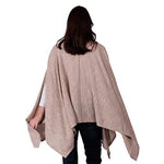 Load image into Gallery viewer, Le Moda Ladies Poncho with ethereal sleeves - One size at Linda Anderson. color_camel
