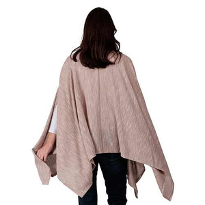 Le Moda Ladies Poncho with ethereal sleeves - One size at Linda Anderson. color_camel