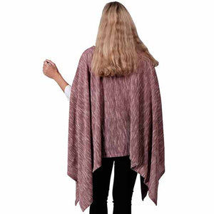 Le Moda Ladies Poncho with ethereal sleeves - One size at Linda Anderson. color_berry