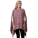 Load image into Gallery viewer, Le Moda Ladies Poncho with ethereal sleeves - One size at Linda Anderson. color_berry
