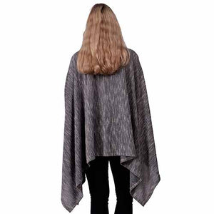 Le Moda Ladies Poncho with ethereal sleeves - One size at Linda Anderson. color_grey