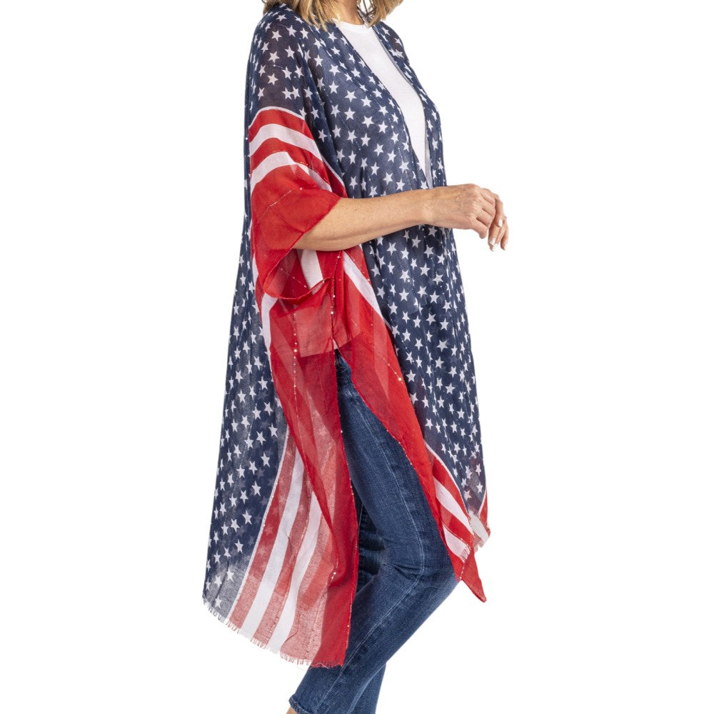 Women's Americana Vest Topper with Rhinestones