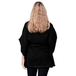 Load image into Gallery viewer, Le Moda Faux Wool Cape with Belt Closure - One Size at Linda Anderson
