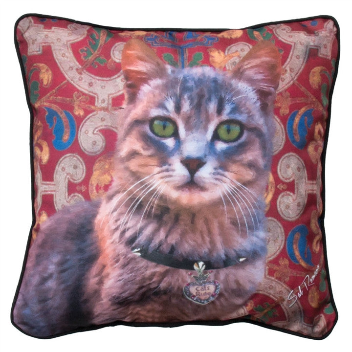 Cats Rule Tabby Pillow at Linda Anderson