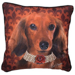 Load image into Gallery viewer, Penny the Red Doxie Pillow at Linda Anderson
