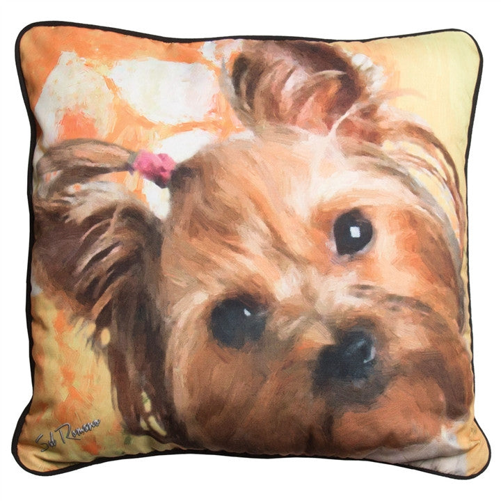 Martha the Silky Terrier Pillow at Linda Anderson