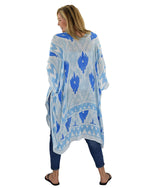 Load image into Gallery viewer, Le Moda Ladies Viscose Kimono - Blue at Linda Anderson

