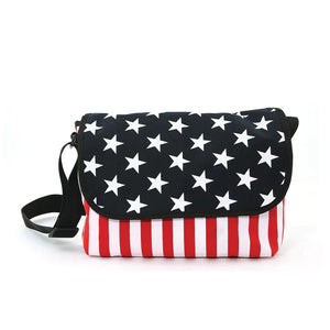 Patriotic American Flag Crossbody Messenger Bag