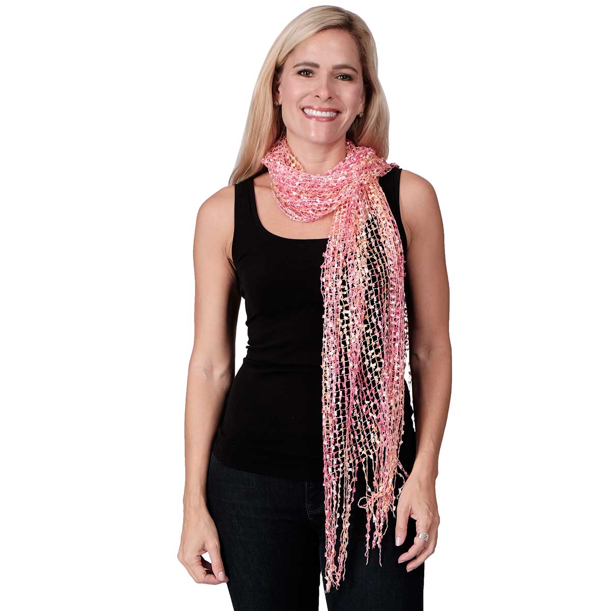 Wrap Shawl Flitter with Fringes at Linda Anderson