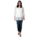 Load image into Gallery viewer, Smocked Raglan White Tunic at Linda Anderson
