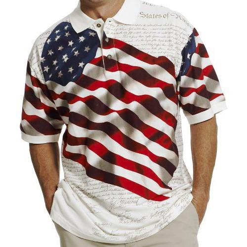 Men's American Flag Polo Shirt at Linda Anderson