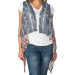 Load image into Gallery viewer, Women&#39;s American Flag Burnout Vest - the flag shirt
