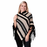 Load image into Gallery viewer, Ladies Fashion Ruana Knit Cape - FP60343-BB at Linda Anderson
