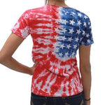 Load image into Gallery viewer, Ladies Tie Dye Flag T-Shirt - The Flag Shirt
