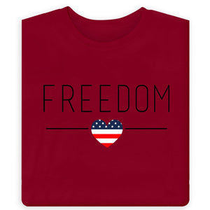 Freedom Flag Heart T-Shirt