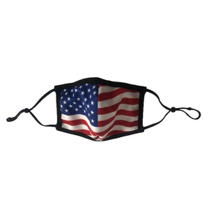 Cloth Face Covering with American Flag