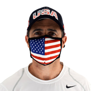 Cloth Face Covering with American Flag