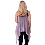 Load image into Gallery viewer, Le Moda Women’s Sleeveless Sheer Open Stitch Vest Cardigan at Linda Anderson. color_lilac
