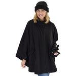 Load image into Gallery viewer, Le Moda Women&#39;s Ruffed collar Fleece Wrap with Matching Gloves and Hat - One Size Fits All at Linda Anderson. color_black

