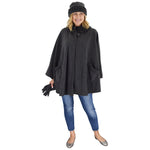 Load image into Gallery viewer, Le Moda Women&#39;s Ruffed collar Fleece Wrap with Matching Gloves and Hat - One Size Fits All at Linda Anderson. color_grey
