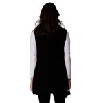 Load image into Gallery viewer, Le Moda Women’s Pocketed Open Front Fleece Vest  Cardigan with Headband at Linda Anderson. color_black
