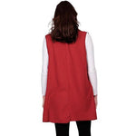 Load image into Gallery viewer, Le Moda Women’s Pocketed Open Front Fleece Vest  Cardigan with Headband at Linda Anderson. color_red
