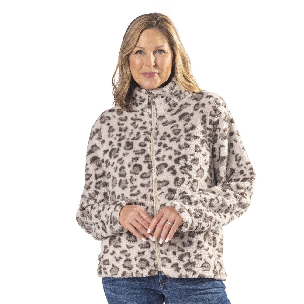 Leopard Print Teddy Bear Fleece Jacket – Linda Anderson