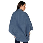Load image into Gallery viewer, Le Moda Women&#39;s Plush Pleated Cozy Fleece Cocoon Cardigan - One Size Fits All at Linda Anderson color_dusty_blue
