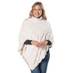 Load image into Gallery viewer, Plush Faux Fur Winter White Cozy Coat Poncho
