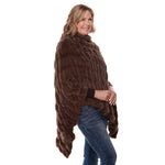 Load image into Gallery viewer, Plush Faux Fur Chocolate Cozy Coat Poncho
