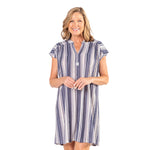 Load image into Gallery viewer, Viscose Stripe Shirt Dress
