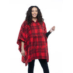 Load image into Gallery viewer, Tiana Hooded Full Zip Fleece Poncho

